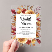 秋フローラブライダルシャワー アクリル招待状 (インサイチュ (ポータブル))