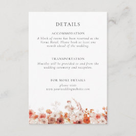 秋フローラブライダルシャワー エンクロージャーカード