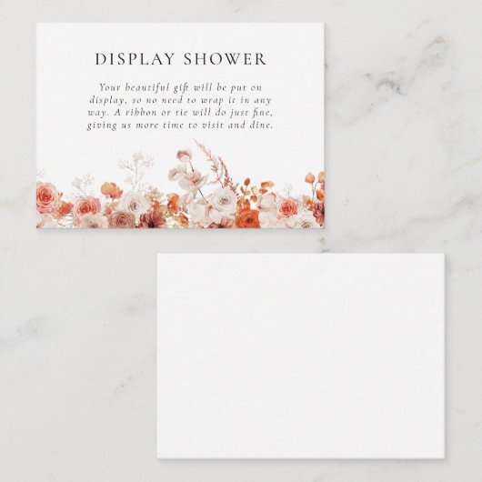 秋フローラブライダルシャワー エンクロージャーカード (正面/裏面)