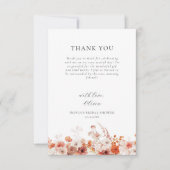 秋フローラブライダルシャワー サンキューカード (正面)