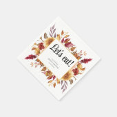 秋フローラブライダルシャワー スタンダードカクテルナプキン (角)