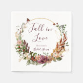 秋フローラブライダルシャワー スタンダードカクテルナプキン (正面)