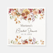 秋フローラブライダルシャワー スタンダードカクテルナプキン (正面)