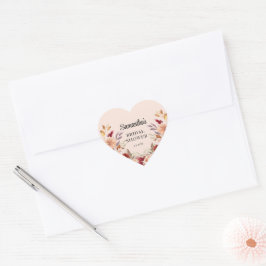 秋フローラブライダルシャワー ハートシール