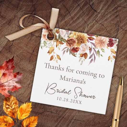 秋フローラブライダルシャワー フェイバータグ