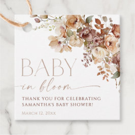 秋フローラブラウンニュートラルベビーの開花シャワー フェイバータグ