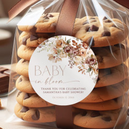 秋フローラブラウンニュートラルベビーの開花シャワー ラウンドシール