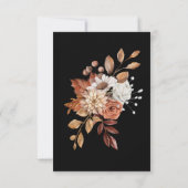 秋フローラブラックエンクロージャRSVPカード 出欠カード (裏面)