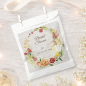 秋フローラブルガンディホワイトパンプキンブライダルシャワーF フェイバーバッグ (クリップ留めされた状態)