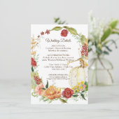 秋フローラブルガンディホワイトパンプキ結婚ンの詳細 招待状 (スタンド正面)