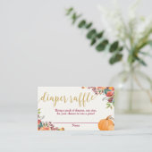 秋フローラブルゴーニュかぼちゃおむつラッフルカード エンクロージャーカード (スタンド正面)