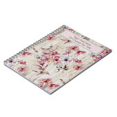 秋フローラブルゴーニュ水の色の花素朴 ノートブック (左側)