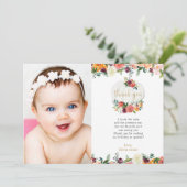 秋フローラブルゴーニュ白カボチャサンキューカード 招待状 (スタンド正面)