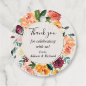 秋フローラブルゴーニュ赤面ピンク水色 フェイバータグ (正面)