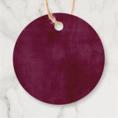 秋フローラブルゴーニュ赤面ピンク秋メッセージカード フェイバータグ (裏面)