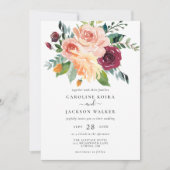 秋フローラブーケオータム結婚式招待状 招待状 (正面)