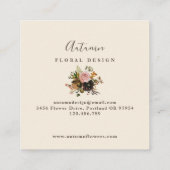 秋フローラブーケデザインスクエア名刺 スクエア名刺 (裏面)