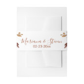 秋フローラブーケ招待状用帯 招待状ベリーバンド (正面例)