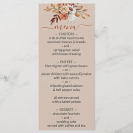 秋フローラブーケ結婚トープのメニュー メニュー