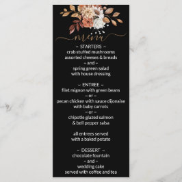 秋フローラブーケ結婚ブラックのメニュー メニュー