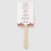 秋フローラブーケ結婚ホワイトズハンドファン ハンドファン (裏面)