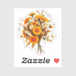 秋フローラブーケ シール