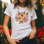 秋フローラブーケ Tシャツ<br><div class="desc">ワードローブに秋開花の色を入れる。あなたはカボチャのパッチを散策しても、秋の日を楽しんでも、秋フローラブーケTシャツは季節のスタイルに優雅なtouchを加える。この恋しく思秋に出て行くなインスパイアい – ファッション声明 – 今日はZazzleでのみ取得！</div>