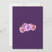 秋フローラプラム赤面牡丹引っ越し祝いパーティーパーティー 招待状 (裏面)