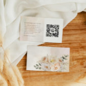 秋フローラベビーシャワーギフトレジストリQRコード エンクロージャーカード