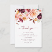 秋フローラベビーシャワーサンキューカード サンキューカード (正面)