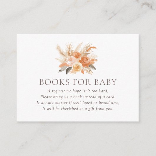 秋フローラベビーシャワーブックベビー エンクロージャーカード (正面)