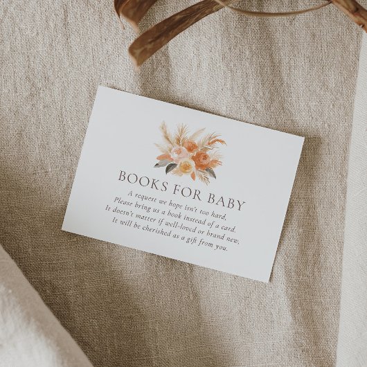 秋フローラベビーシャワーブックベビー エンクロージャーカード