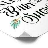 秋フローラベビーシャワー歓迎サイン ポスター (角)