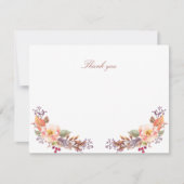 秋フローラベビーシャワー/パーティー好意ありがとう サンキューカード (正面)