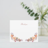 秋フローラベビーシャワー/パーティー好意ありがとう サンキューカード (スタンド正面)