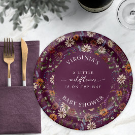 秋フローラベビーシャワー ペーパープレート