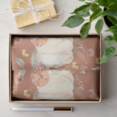 秋フローラホワイトパンプキンキノコの錆の分離 薄葉紙 (ギフト)