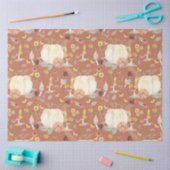 秋フローラホワイトパンプキンキノコの錆の分離 薄葉紙 (クラフト)