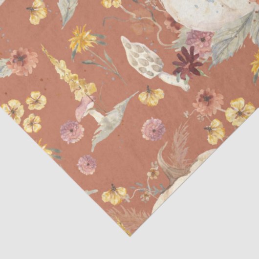 秋フローラホワイトパンプキンキノコの錆の分離 薄葉紙 (詳細)