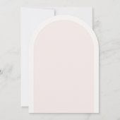 秋フローラホワイトボウベビーイン開花ベビーシャワー 招待状 (裏面)