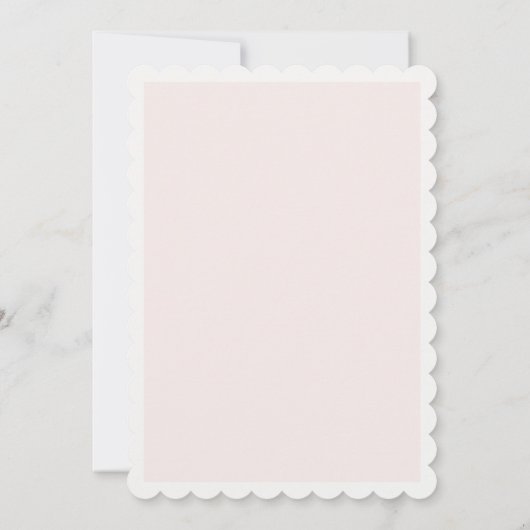 秋フローラホワイトボウ秋インラブベビーシャワー 招待状 (裏面)