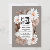 秋フローラホームスイートホーム引っ越し祝いパーティーパーティー 招待状 (正面)