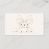 秋フローラボウQRコードブライダルシャワーレジストリ エンクロージャーカード (裏面)