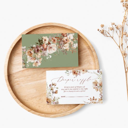 秋フローラボホウォーター色おむつラッフル エンクロージャーカード