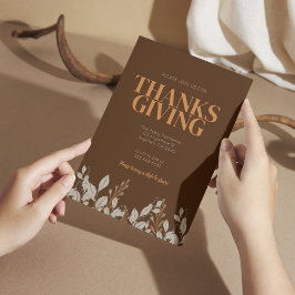 秋フローラボホサンクスギビング招待状 招待状