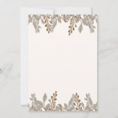 秋フローラボホベイビーシャワー招待状 招待状 (裏面)