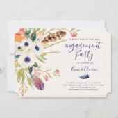 秋フローラボホ婚約招待状 招待状 (正面)