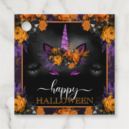 秋フローラユニコーン顔ハッピーハローウィン フェイバータグ