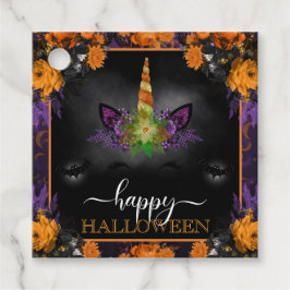 秋フローラユニコーン顔ハッピーハローウィン フェイバータグ