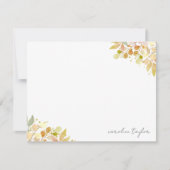 秋フローラユーカリプトゥスボホ名前をカスタムする文具 ノートカード (正面)